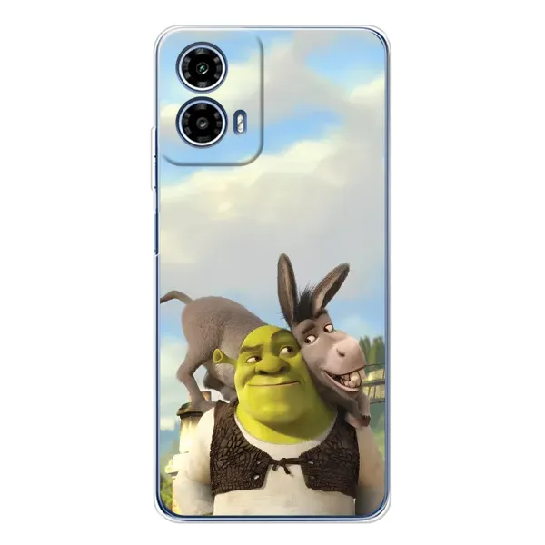 Чохол з принтом «Шрек та Осел» для Motorola Moto G35 Чохол з принтом «Шрек та Осел» для Motorola Moto G35