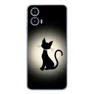 Чохол з принтом для Motorola Moto G35 (AlphaPrint) Модні коти (Силует котика)
