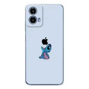 Чохол з принтом Стіч на Motorola Moto G35 (Stitch apple)