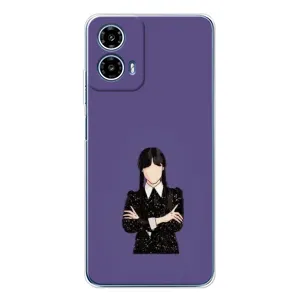 Чехол с принтом «Уэнздей в черном» для Motorola Moto G35