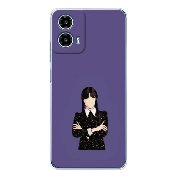 Чехол с принтом «Уэнздей в черном» для Motorola Moto G35