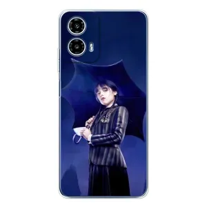 Чехол с принтом «Уэнздей с зонтом» для Motorola Moto G35
