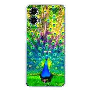 Чохол з пташками на Motorola Moto G35 (VPrint) (Яскравий Павлин)
