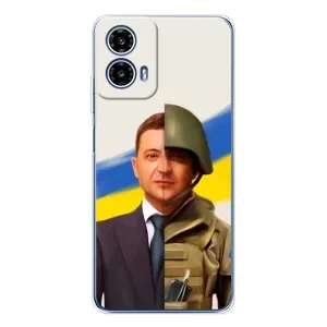 Чохол з принтом «Зеленский солдат» для Motorola Moto G35