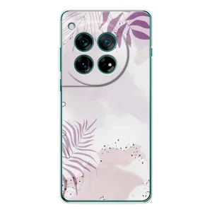 Чохол з квітковим принтом на Моторола Мото G37 (Фіолетове листя)
