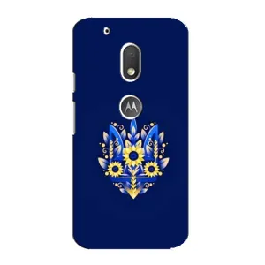 Чохли для Motorola MOTO G4 Play Укр. Символіка (AlphaPrint) (Квітковий Герб)