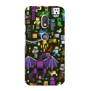 Чохол Майнкрафт на Motorola MOTO G4 Play (AlphaPrint) Minecraft (Колаж Майнкрафт)
