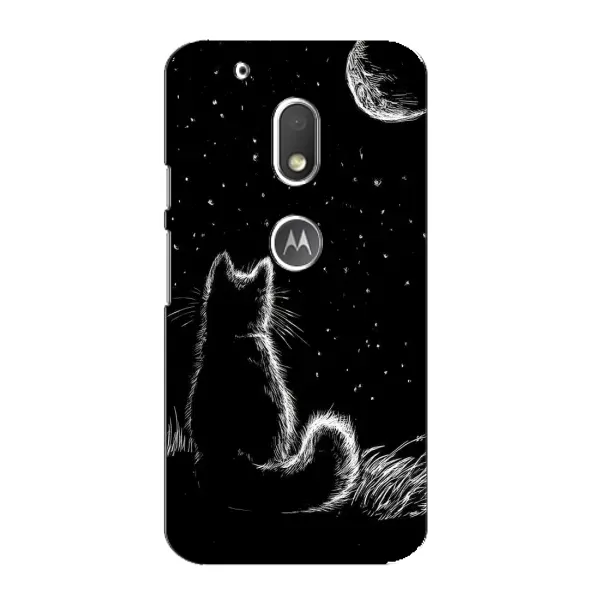 Чохол з принтом «Котик і місяць» для Motorola MOTO G4 Play Чохол з принтом «Котик і місяць» для Motorola MOTO G4 Play
