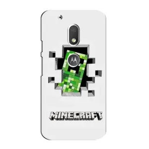 Чохол Майнкрафт на Motorola MOTO G4 Play (AlphaPrint) Minecraft (кріпер Майнкрафт)