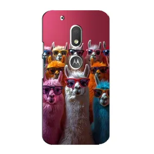 Чохол з принтом «Лами в окулярах» для Motorola MOTO G4 Play