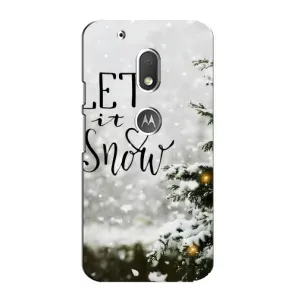 Новорічні, Святкові Чохли для Motorola MOTO G4 Play - 2024 год (Let it snow)