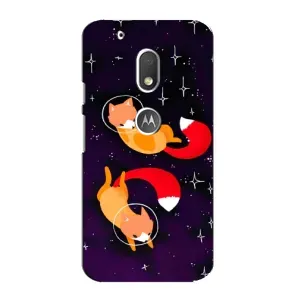 Чохли з картинкою Лисичка для Motorola MOTO G4 Play (VPrint) (Лисички космонавти)