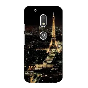 Чохол Ейфелева Вежа Motorola MOTO G4 Play - (AlphaPrint) (Нічний Париж)