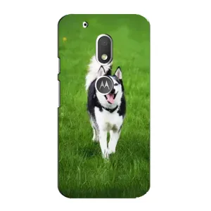 Чехол с принтом «Радостный Хаски» для Motorola MOTO G4 Play