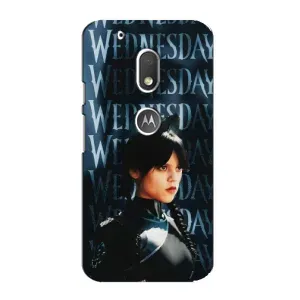 Чохли Венсдей на Motorola MOTO G4 Play Уенсдей (AlphaPrint) (Венздей кішка)