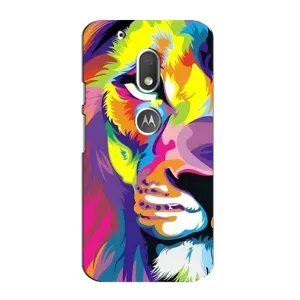 Чохол з картинкою ЛЕВ для Motorola MOTO G4 Play (VPrint) (Яскравий Лев)