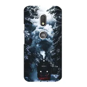 Новорічні, Святкові Чохли для Motorola MOTO G4 Play - 2024 год (Зимовий потяг)