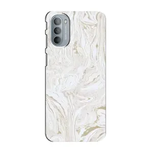 Мраморный чехол на Motorola MOTO G41 (VPrint) (Белый мрамор)