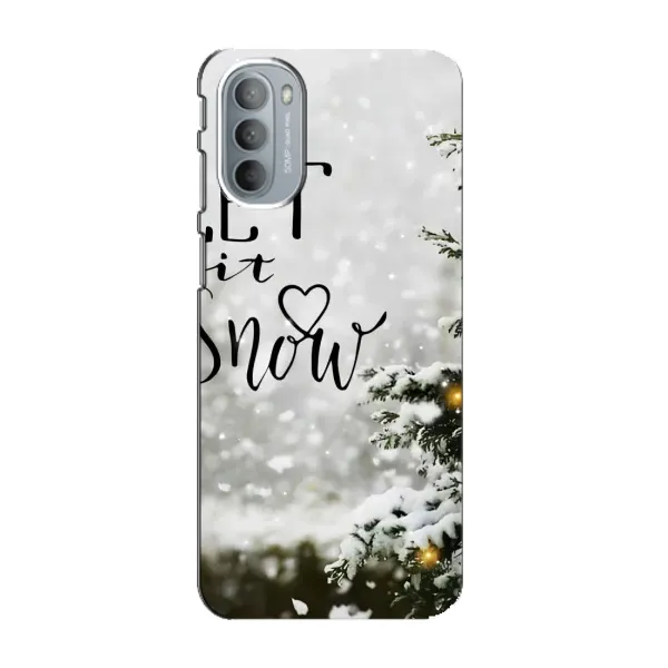 Чохол з принтом «Let it snow» для Motorola MOTO G41
