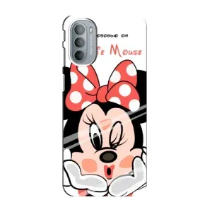 Эксклюзивный чехол для Motorola MOTO G41 (AlphaPrint - Мультяшные) (Маус Минни)