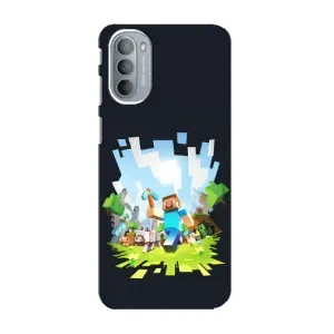 Чехол Майнкрафт на Motorola MOTO G41 (AlphaPrint) Minecraft (персонажи Minecraft)