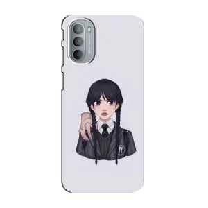 Чехлы Венсдей на Motorola MOTO G41 Уэнсдей (AlphaPrint) (Уэнздей и Вещь)