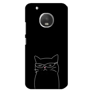 Чехол с рисунком кот на Motorola MOTO G5 Plus (Равнодушный кот)