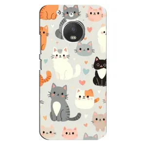 Чехол с рисунком кот на Motorola MOTO G5 Plus (Коллаж котов)