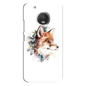Чехлы с картинкой Лисички для Motorola MOTO G5 Plus (VPrint) (Лисичка в цветочках)