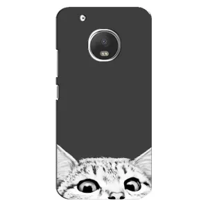 Чехол на Моторола МОТО Ж5 Плюс с Котами (VPrint) (Выглядывает кот)