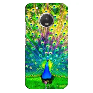 Чехол с птицами на Motorola MOTO G5 Plus (VPrint) (Яркий Павлин)