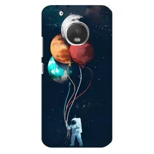 Космические Чехлы для Мото G5 (VPrint) (Планеты шарики)