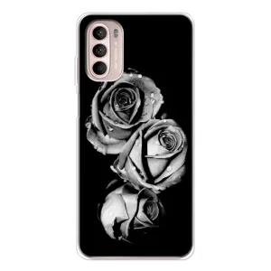Чехол с принтом «Черная роза» для Motorola MOTO G52