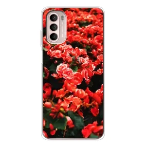 Чохли з квітами для Motorola MOTO G52 (VPrint) (Квіти червоні)
