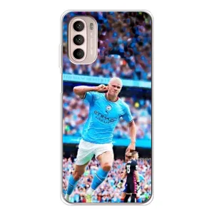 Чехлы с футболистом Ерлинг Холанд для Motorola MOTO G52 (AlphaPrint) (фанаты Холанда)