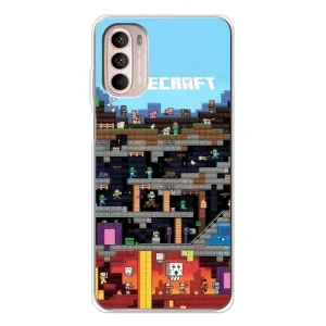 Чохол Майнкрафт на Motorola MOTO G52 (AlphaPrint) Minecraft (фон Minecraft)