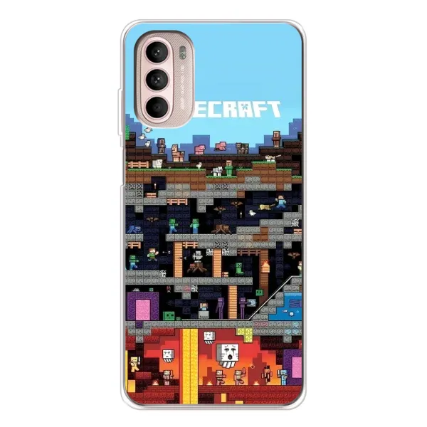 Чехол с принтом «фон Minecraft» для Motorola MOTO G52