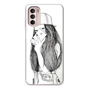 Чохол з друком для Motorola MOTO G52 - (Мода) (AlphaPrint) (Фото дівчини)