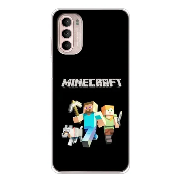 Чехол с принтом «герои Minecraft» для Motorola MOTO G52