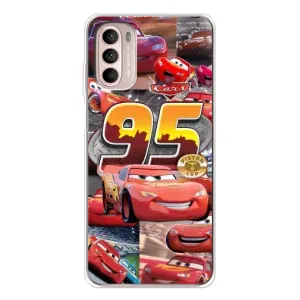 Силіконовий чохол Маквін для Motorola MOTO G52 (Колаж Блискавка Маквін)