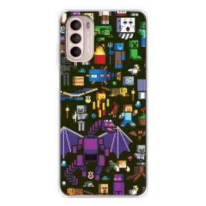 Чохол Майнкрафт на Motorola MOTO G52 (AlphaPrint) Minecraft (Колаж Майнкрафт)