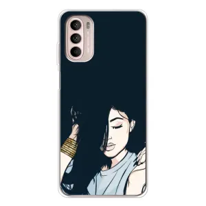 Чохол з друком для Motorola MOTO G52 - (Мода) (AlphaPrint) (Гарна дівчина)