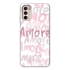 Чохол з розовим принтом для Motorola MOTO G52 (Аморе любов)