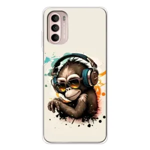 Чохол з Мавпами Motorola MOTO G52 - (AlphaPrint) (Макака в навушниках)
