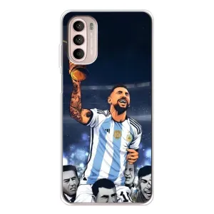 Чохли для Motorola MOTO G52 (Leo чемпіон) (AlphaPrint) (Мессі з кубком)