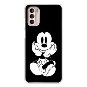 Міккі Маус чохол для Motorola MOTO G52 (AlphaPrint - Мультяшні) (Маус на чорному)
