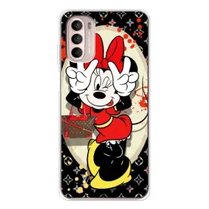 Чохол Disney Mouse Motorola MOTO G52 (PREMIUMPrint) (Мінні peace)