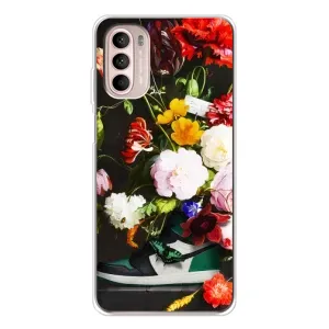 Бренднові Чохли для Motorola MOTO G52 - (PREMIUMPrint) (Nike цветы)