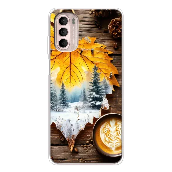 Чохол з принтом «Осінньо-зимова кава» для Motorola MOTO G52
