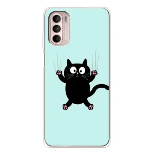 Чохол з принтом для Motorola MOTO G52 (AlphaPrint) Модні коти (Падаючий кіт)